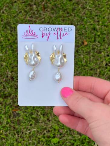 Pearl Bunny Earrings