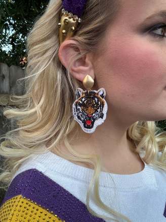 LSU Tiger Earrings