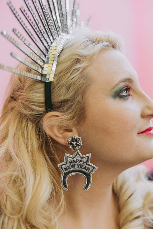 New Year's Eve Tiara Earrings