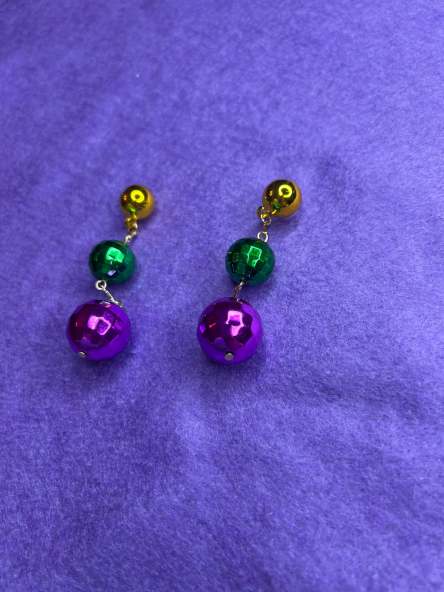 Mardi Gras Disco Earrings